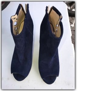 Nine West Navy Blue Criss Cross Side High Heels